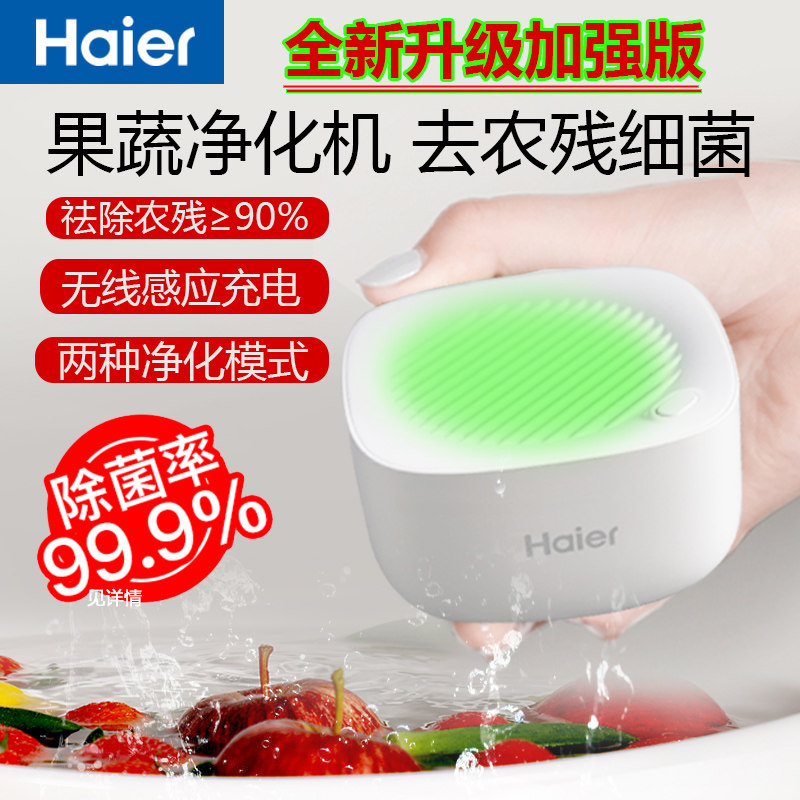 海尔果蔬清洗机家用洗菜神器水果蔬菜去农残活氧食材净化器洗肉机