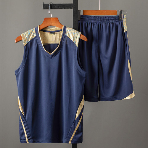 夏季速干篮球服无袖t恤运动套装