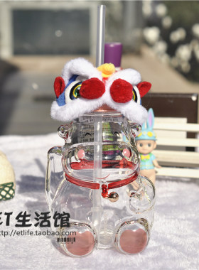 星巴克吸管杯新年礼物玻璃吸管杯
