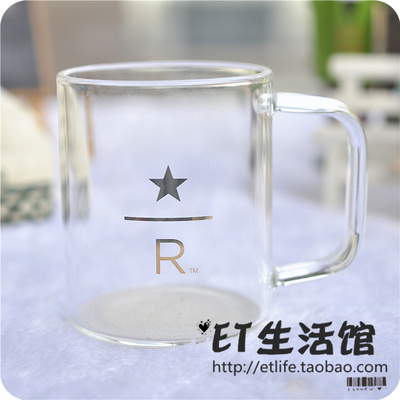 透明经典风耐高温星巴克杯子