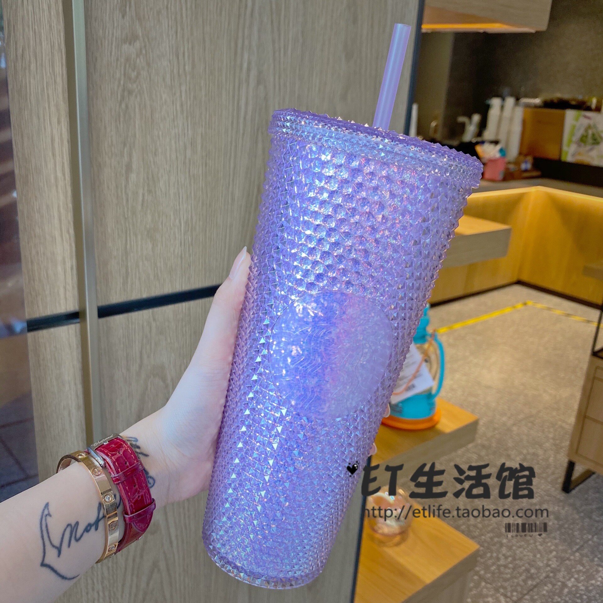 圣诞节经典吸管随行杯