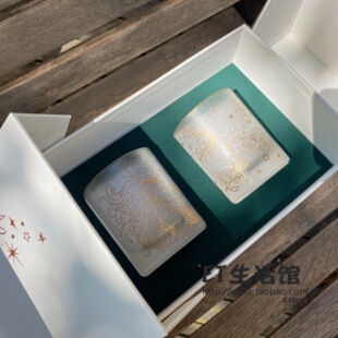 星巴克杯子 50周年典藏款玻璃杯组 日本尽快石塚硝子对杯限量礼盒