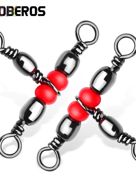 红珠三叉转环海钓连接器 日式新三叉转环分叉器8字环户外垂钓用y1