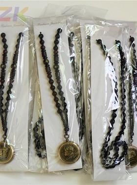 毛主席像黄铜吊坠毛爷爷铜坠圆形项链纪念礼品配红盒直径37厘米y3