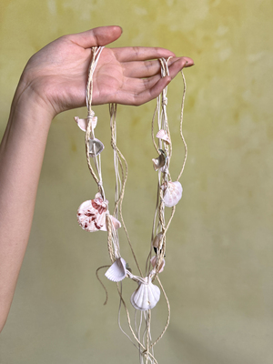 波西米亚风度假天然麻绳贝壳海星海螺项链项饰腰带