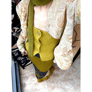 ANTIMOON玩趣毛织抹胸秋冬辣妹多色百搭创意多穿内搭套装