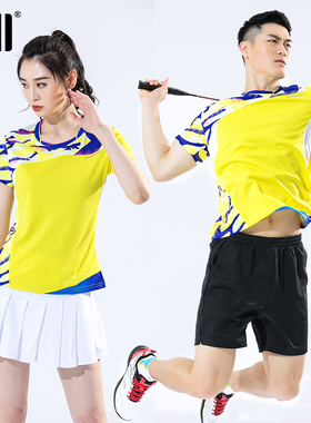 单双号DASONKA团队定制运动T恤套装羽毛球服短袖速干衣男女网球服