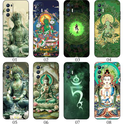 绿度母 适用 VIVO Y76s/Y53s/Q3/2T/realme GT Neo/Q3t/V5/V60/V70/V70S/一加 8T/9/9R/RT/X30 Max手机壳