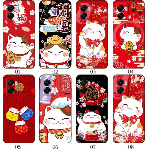 招财猫 适用 红米 Note 13 Pro/11E/12 Turbo/12R/+/K60/realme GT Neo2/GT2/V30/V23/10/Q5/Neo5手机壳