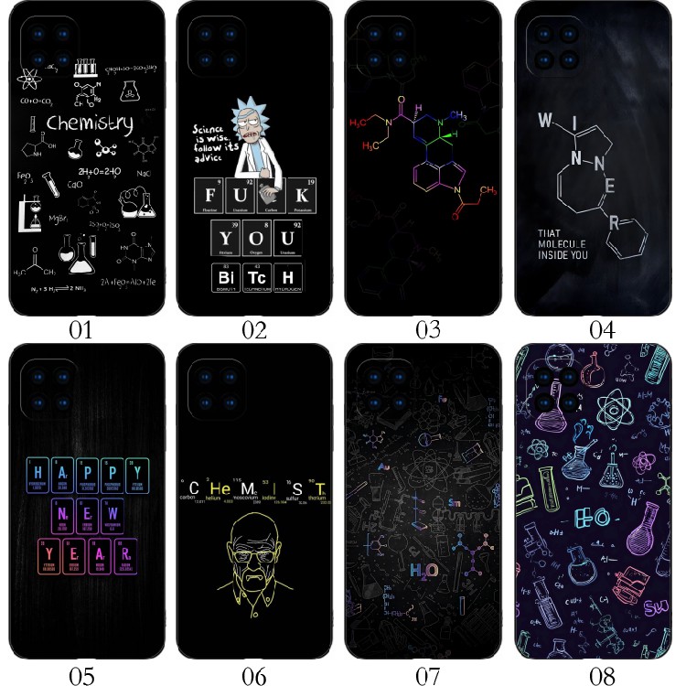 化学风格 适用 华为 nova8 SE/Pro+/7i/红米Note 13/6/K70/10A/9C/小米11/13/14/青春10/realme Q手机壳