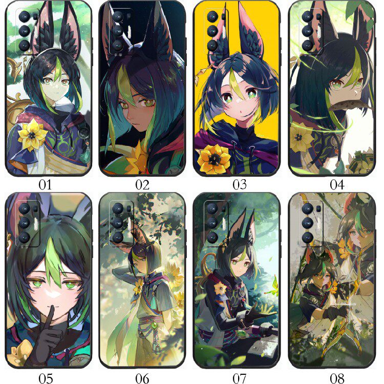 原神提纳里 适用 荣耀80 Pro 直屏版/30 +/V40 轻奢版/V30 Pro/GT/Play5T/4T/X30 max/X10/X20 se/手机壳