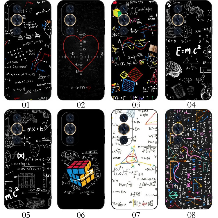 数学公式 适用 华为 畅享70/P60 Art/11 Ultra/10 Pro/nova 12/荣耀90/80/Reno 10/Y70 Plus/手机壳