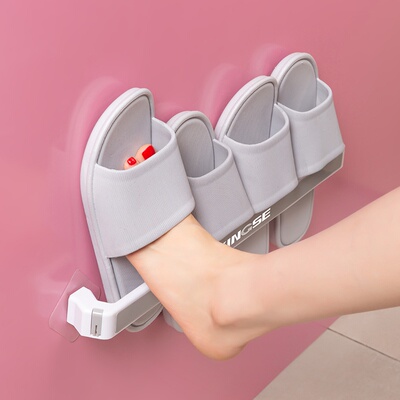 Bathroom Slipper rack no punching on walls hanging bathroo
