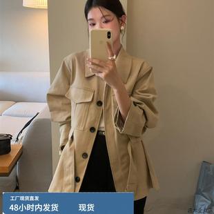 韩里韩气的外套女2025新款早秋季冷淡系独特超好看穿搭夹克初秋天