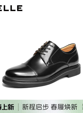 百丽男士三接头休闲商务正装皮鞋男26春季新款牛皮通勤鞋D6N06AM6