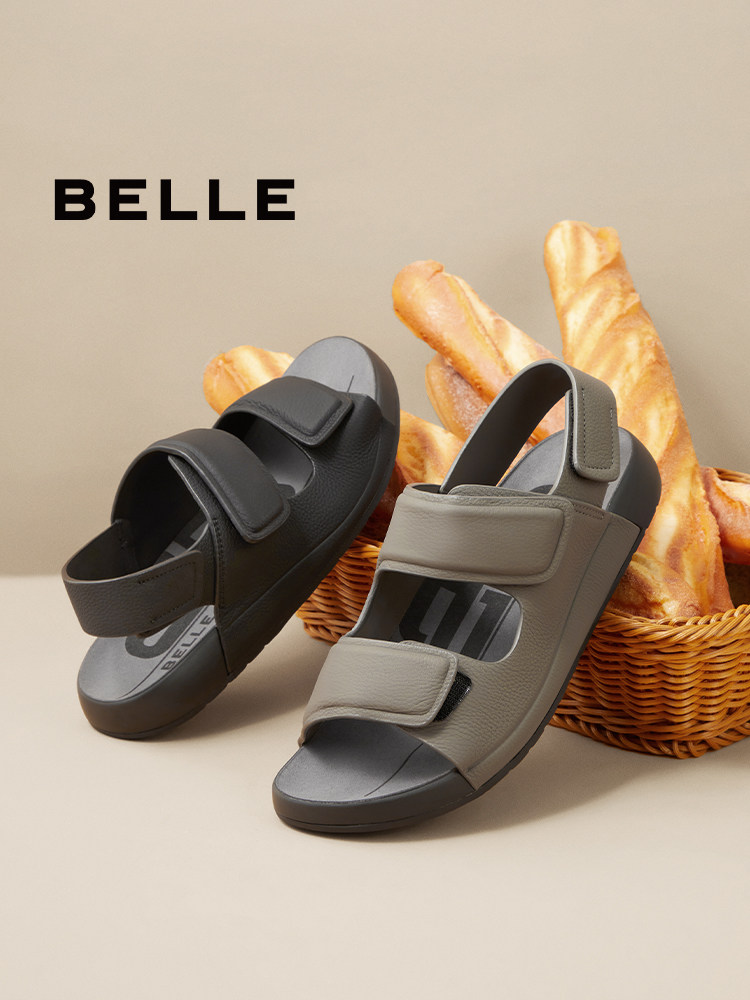 BELLE 남성 신발 샌들 여름 2024 새로운 슬리퍼 야외 BIRKENSTOCK 신발 통기성 토스트 슬리퍼 A1625BL4