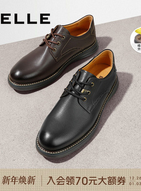 百丽男士真皮秋季新款复古舒适户外低帮马丁工装休闲鞋男D3A29AM2