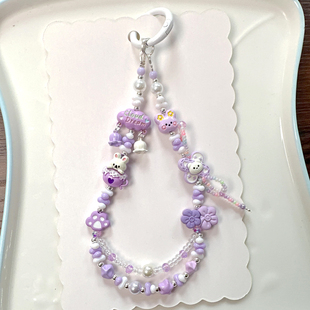 直播间[B款]原创合金手机链包挂链钥匙链汽车饰品手工DIY串珠配饰