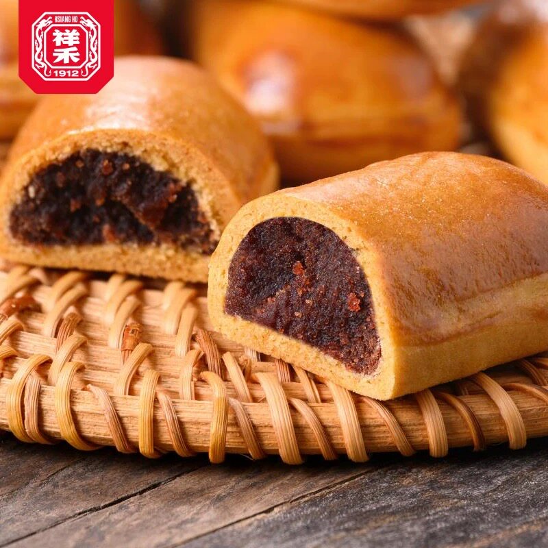 祥禾饽饽铺红豆沙栗子玛500g中式糕点/新中式糕点
