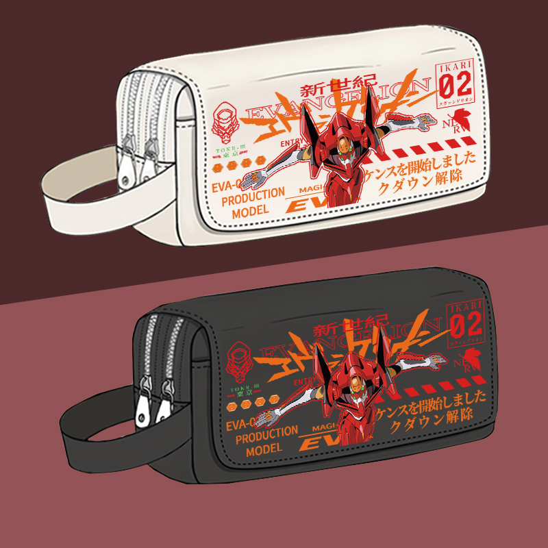 EVA新世纪周边笔袋福音文具袋战士学生大容量男三层笔盒初号机A