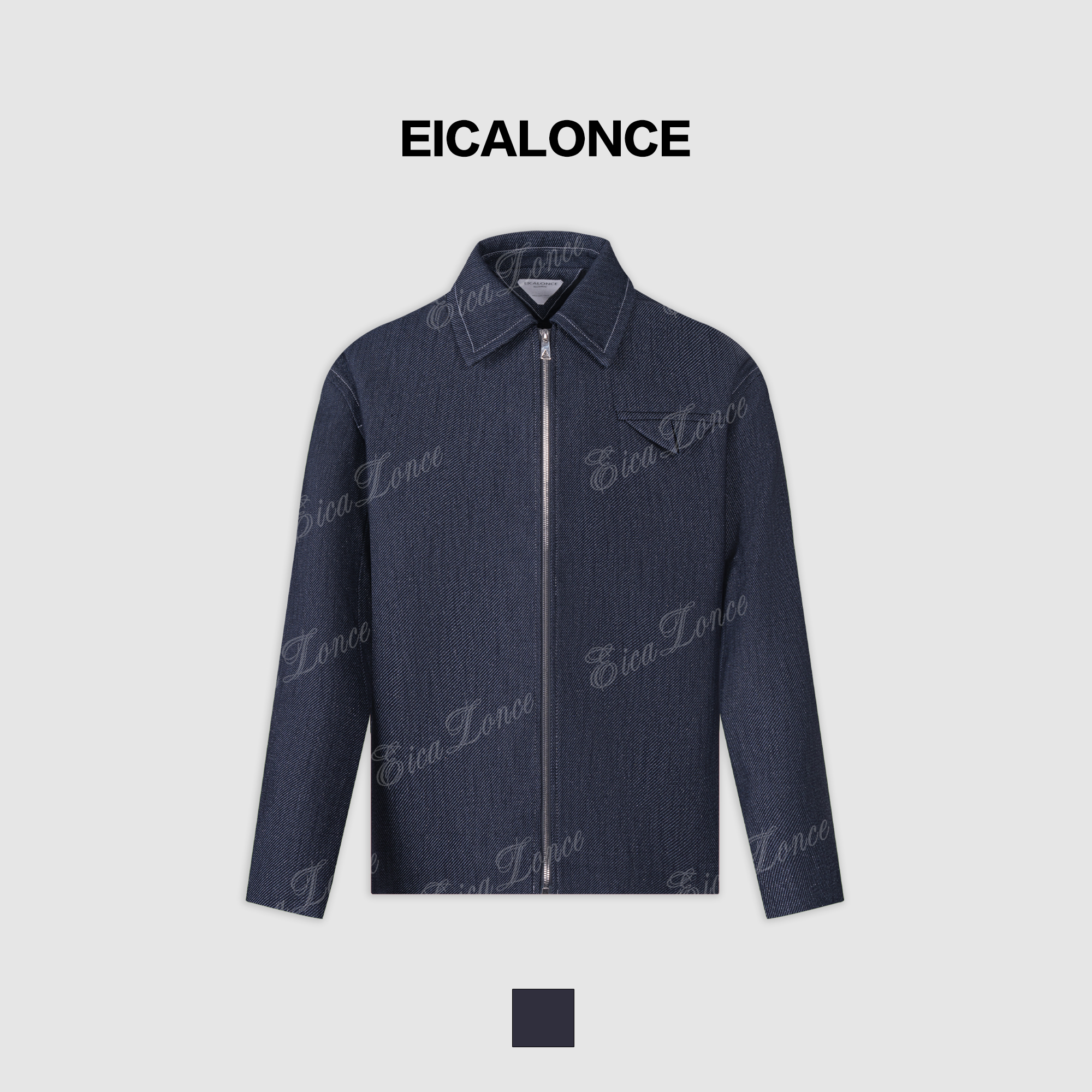 意卡伦萨25FW翻领三角夹克外套