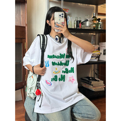 特P35 无差价新款夏季时尚字母印花潮流短袖T恤-UF3T2039 小红书