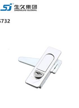 生久柜锁门锁MS732白色 平面锁 拉扣连杆锁机箱锁配电柜锁 拉伸锁