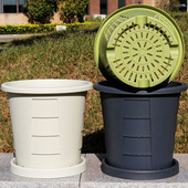 新款 树脂花盆加厚透气控根不闷根高档家用加仑青山盆月季 绣球兰花