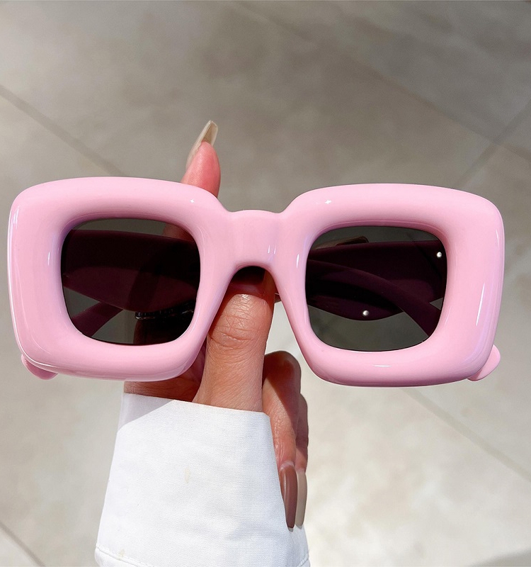 新款个性时尚充气膨胀太阳镜搞怪方框街拍个性网红同款韩版墨镜