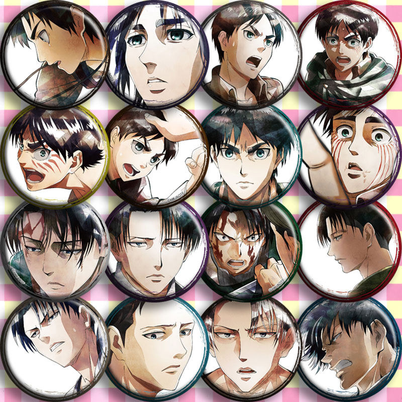 进击的巨人动漫徽章58mmd款 二次元周边礼物吧唧定制三笠兵长海报