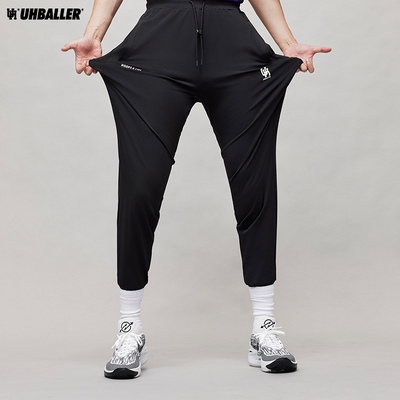 UH秋冬运动长裤科技纤维高弹速干美式篮球束脚裤体育生训练裤修身