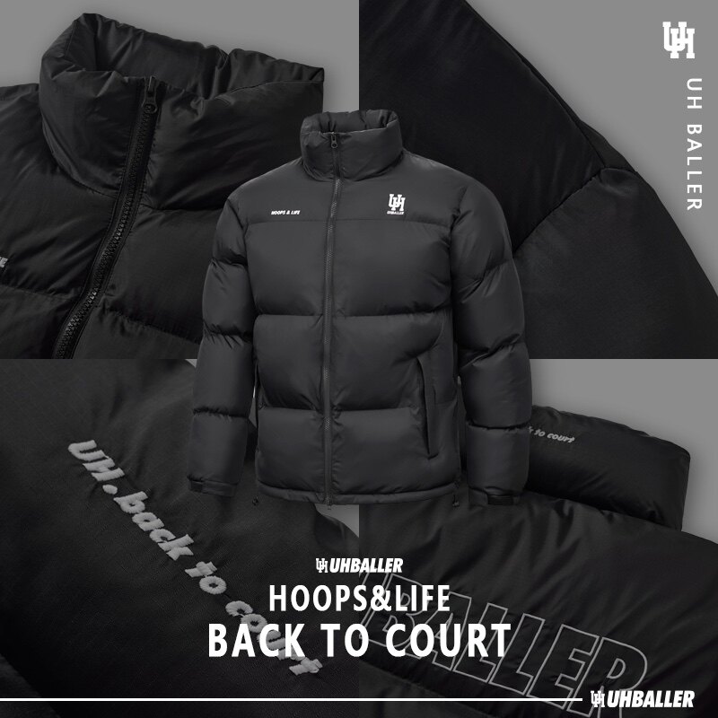 UH立领运动棉服加厚短款蓬松美式面包服防风休闲冬季保暖外套男女
