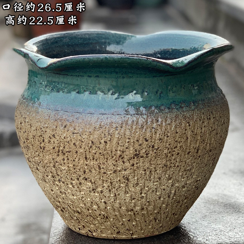 多肉庭院花盆缺口造型多肉植物紫砂兰花月季陶瓷特大陶罐法师花盆
