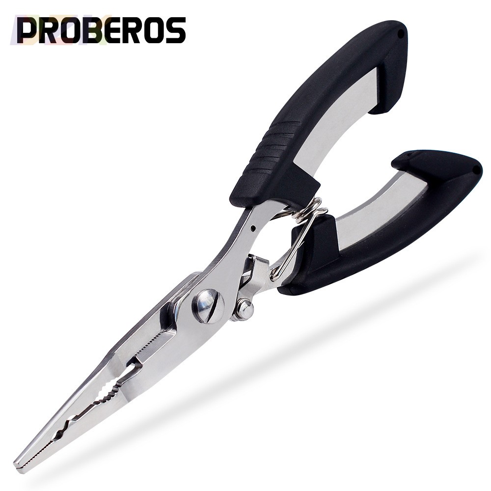 不锈钢多功能路亚钳 迷你鱼线剪 弯嘴小路亚钳 户外钓鱼钓鱼用.2