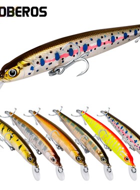 跨境路亚饵11cm镭射米诺鱼饵带血槽钩10.5g硬饵6色鱼饵DW481.6