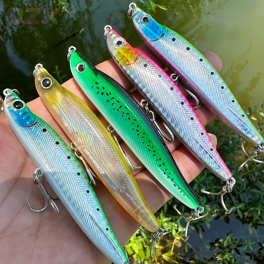 镭射路亚饵 远投沉水铅笔10cm/15g 6#三本钩路亚假饵垂钓渔具高.1