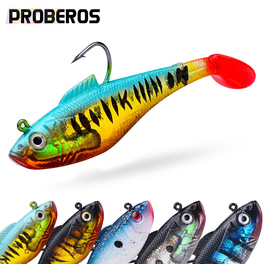 路亚软鱼饵海鲈杀手包铅鱼 T尾软饵路亚饵 海钓船钓仿生假饵渔.8