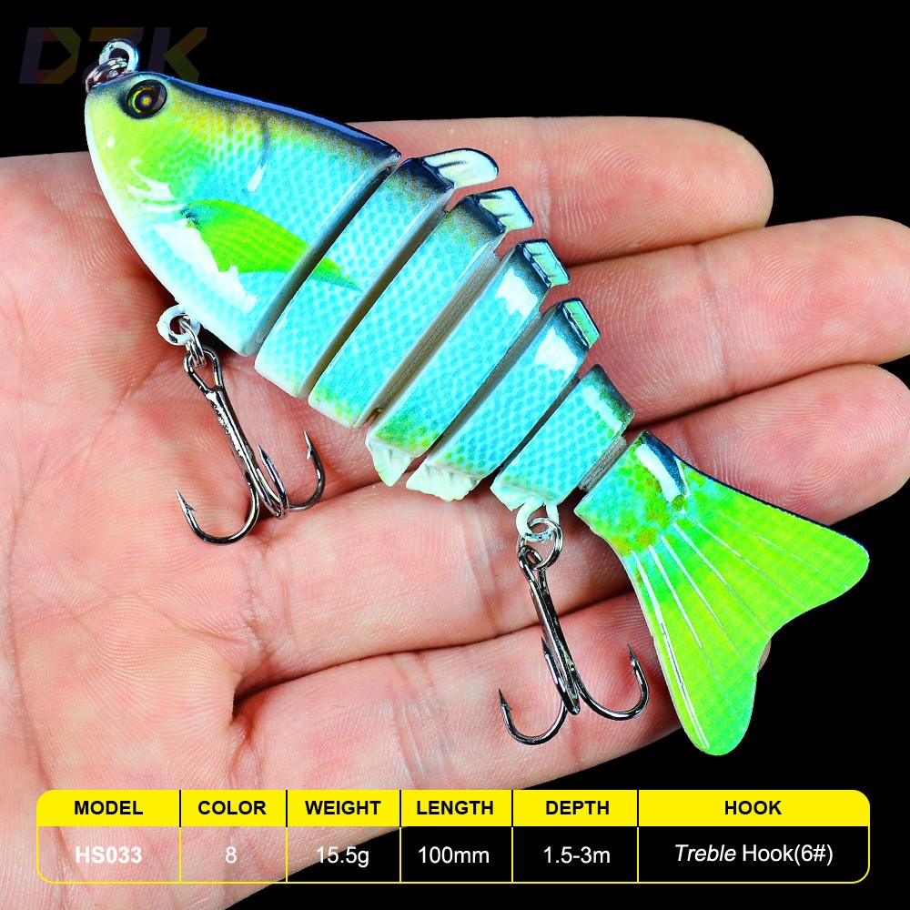 OEM定制多节鱼 10cm 15.61g仿生7节路亚饵塑料硬饵渔具.9