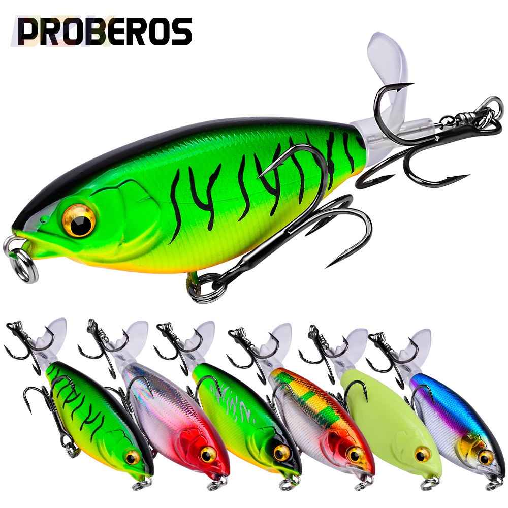 路亚饵螺旋桨6g 11g水面拖拉机浮水铅笔仿生噪音鱼饵旋转硬饵高.3