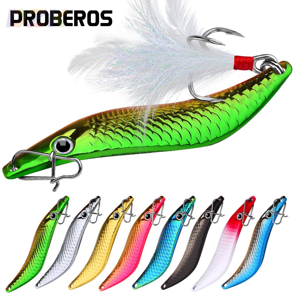 路亚亮片S型水蛭路亚饵 曲线远投金属亮片翘嘴鲈鱼铁板假饵血槽.2