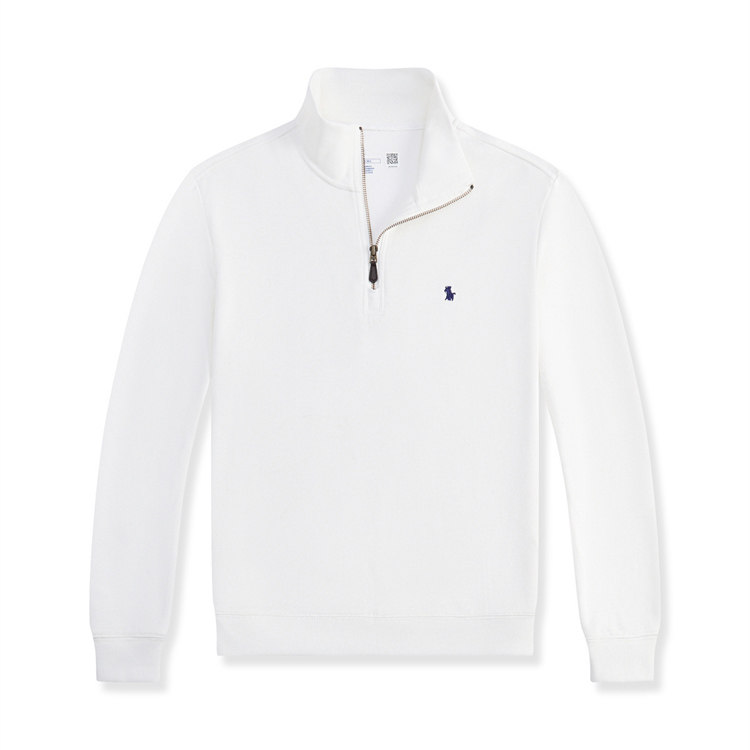 thumbnail for Spring and Autumn Men's Cotton Stand Collar Sweatshirt Henry Neck Long Sleeve T-Shirt Youth Versatile Athleisure Jacket Plus Size