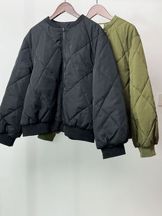 日单女士秋冬新款 绗缝保暖夹棉防风防水棉服外套棉衣外套