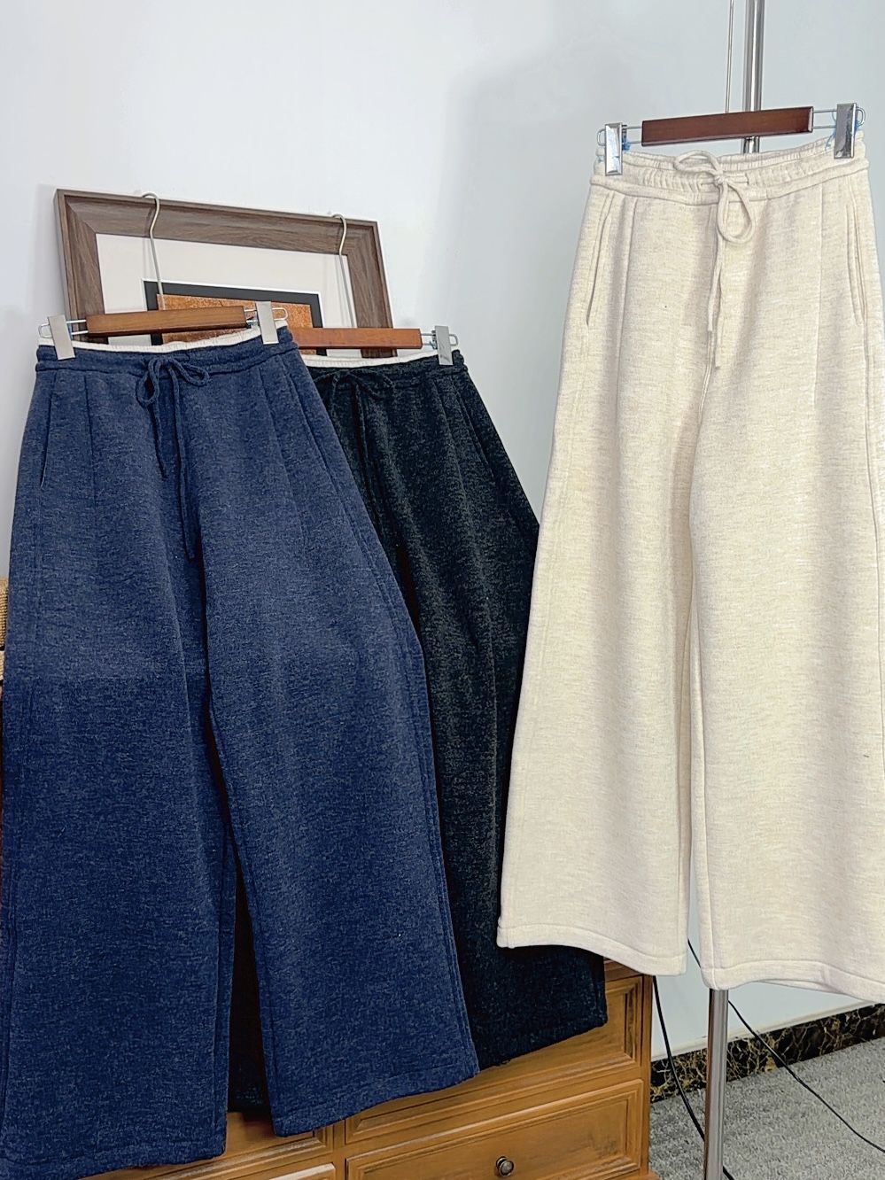 一条过冬！秋冬女士松紧腰抽绳宽松加绒休闲裤阔腿裤卫裤厚实