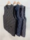 原单外贸男士 大码 蓬松防风防泼水马甲圆孔内搭保暖背心