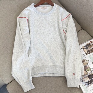 2026春季新款女士百搭圆领卫衣春秋冬可穿舒适休闲常规厚度