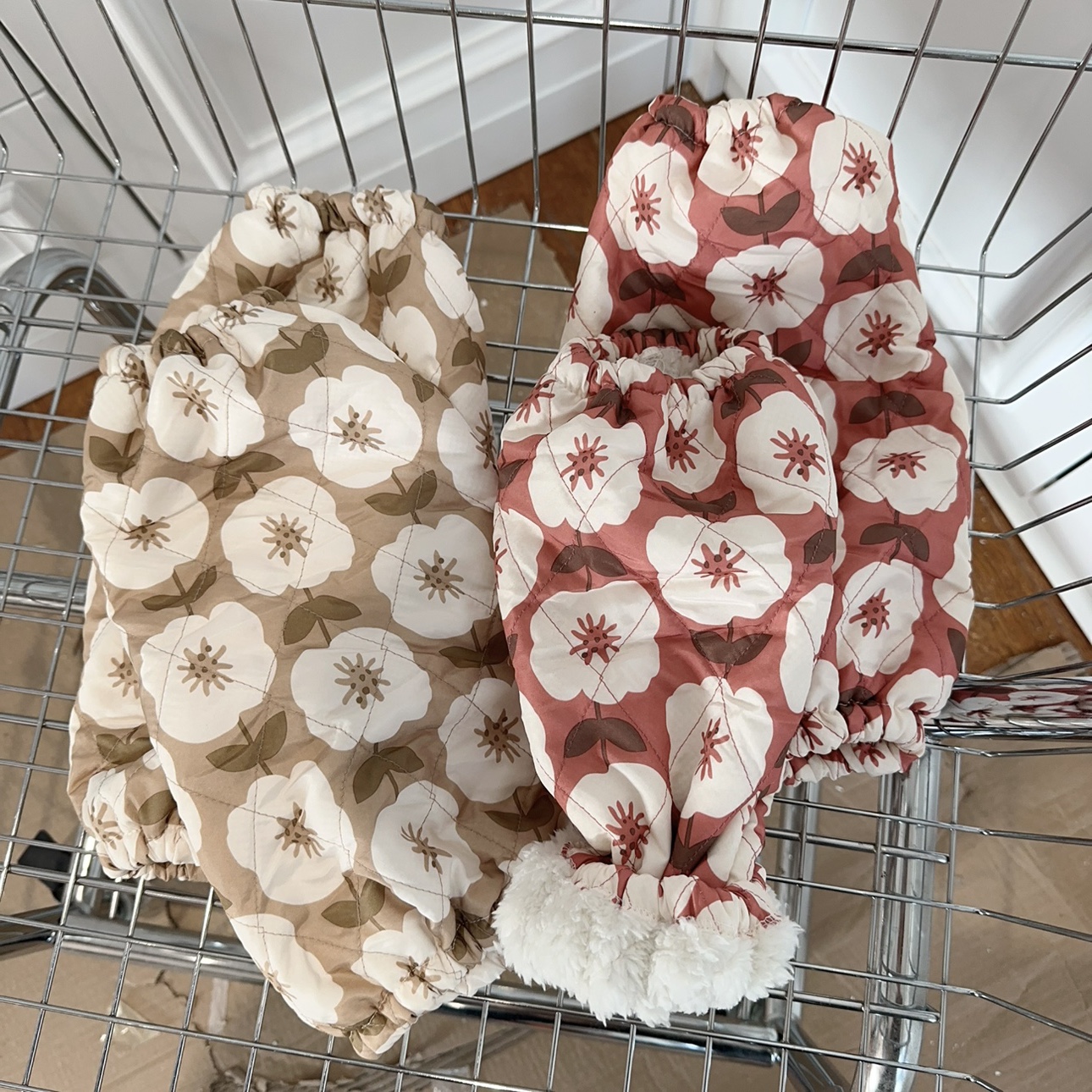 兔子家自制秋冬季加绒防风保暖防泼水套袖防污袖套家务