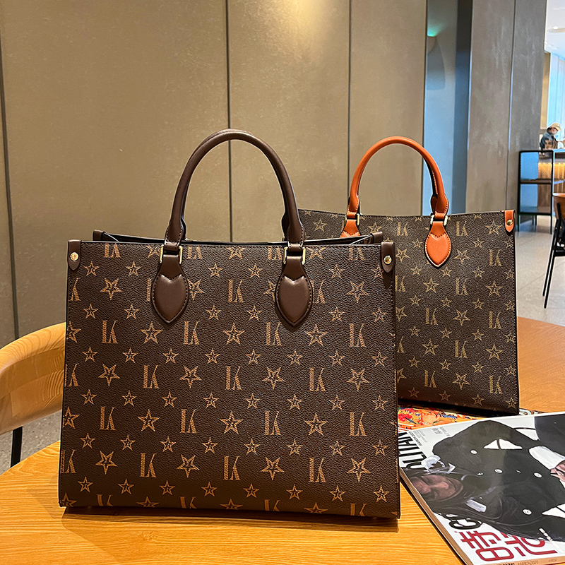 品牌女包真皮手提包女式老花大容量托特包女士旅行公文通勤电脑包
