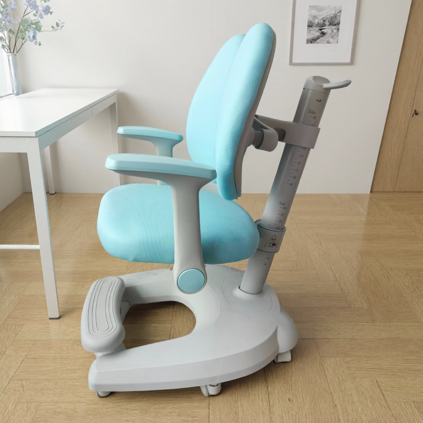 儿童学习椅升降追背坐姿矫正座椅可调脚踏扶手学生椅