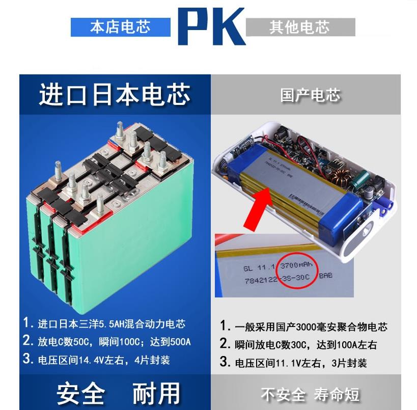 。汽车启动应急电源24伏智能车载移动搭电神器大容量电瓶12v24v户