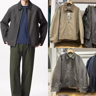 柜449！男装女装休闲拉链短茄克外套巴恩风翻领夹克25新款478230